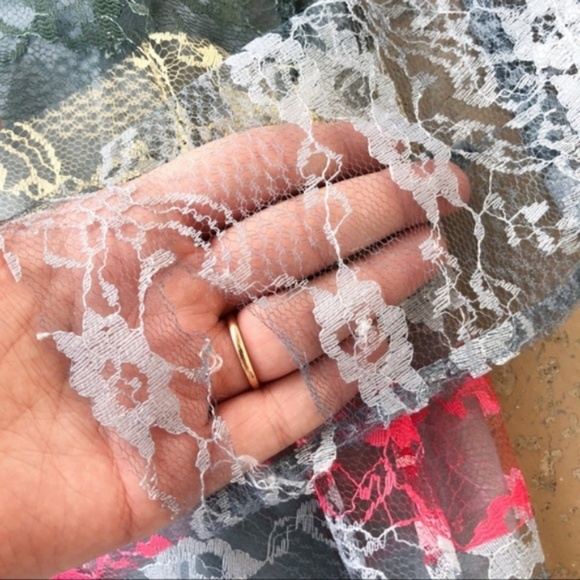 Red Valentino Rainbow Lace Fit & Flare Dress - Picture 6 of 7